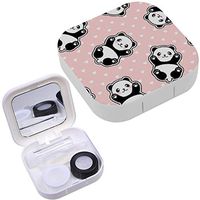 Portable Contact Lens Case Box Travel Kit Mirror + Bottle + Tweezers Container Holder [ Cute Cartoon Panda ]