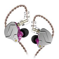 ZSN Pro Dual Drivers 1DD 1BA in Ear Earphones, Earbuds Hybrid 1Balanced Armature and 1Dynamic Drivers Headphones with Metal Panel(No Mic, Purple)