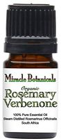 Miracle Botanicals Organic Rosemary Verbenone Essential Oil - 100% Pure Rosmarinus Officinalis Verbenone - Therapeutic Grade (5ml)