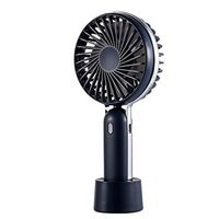 Hefu Mini Handheld Simple Powerful Wind Mute Desktop Charging Portable USB Fan Rechargeable Battery Powered Portable Pocket Fan (E)
