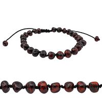 Amberalia Adjustable Knotted Baltic Amber Bracelet, Helps in Pain Relief - Boost Immune System - ONE Size FITS Most - Polish Cherry -L