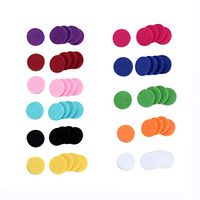 12 Colors Round Essential Oil Diffuser Locket Necklace Refill Pads Aromatherapy Diffuser Necklace Replacement Pads Dia.22mm(7/8") (60)