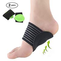 Cushioned Compression Arch Support Sleeves Foot Relief Cushions Brace for Plantar Fasciitis, Fallen Arches, Flat and Achy Feet Problems for Men and Women (Thick)