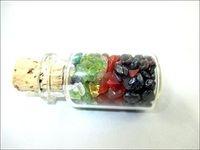 New Chakra Layer Chips Mini Glass Bottle 1.5 inch Gemstone Reiki Chakra Balancing Jet International Healing Crystal Therapy Holistic Spiritual Image is JUST A Reference