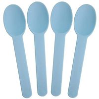 [1,000 Count] Light Blue Heavy Duty Plastic Spoons - Disposable Frozen Yogurt Ice Cream Spoons - Frozen Dessert Supplies