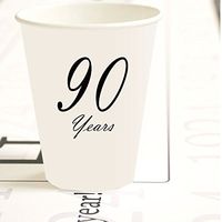Partypro 90 YEARS CLASSY BLACK CUP (8 CT) by