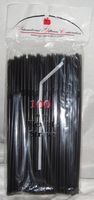 IGC 500 Straws - Flex/Flexible Drinking Straws - Luau - Wedding - Party - Black - 500 Flexible Straws (5 Packs x 100 Straws)
