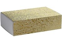 Gold Sleeve DIY Sliding Kraft Paper Box - Cardboard Drawer Box for Engagement, Birthday Party, Thanksgiving Occasion 7 x 4.75 x 2 (6 Pack)
