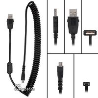 Executive Communication Systems Philips SpeechMike Premium and Touch Replacement Tangle Free USB Curly Cord Cable