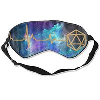 D20 Dice DND Heartbeat Sleep Mask Women & Men with Adjustable Straps Sleeping 8.26" X 3.54" Eye Masks Lightweight and Comfortable Night Cover for Kids Girls,Sleep Mask