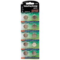 Dantona Valuepak Energy AG12 Silver Oxide Button Cell Batteries, 10 Pk