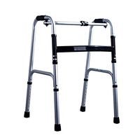 Walker for The Elderly Foldable Walking Frames Lightweight Aluminum Walking Mobility Aid Walking Frame for Elderly Lightweight Aluminum Walker (Color : Silver, Size : Without Wheel and seat)