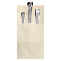 Hoffmaster 020162 603-QS-D17 2-Ply Ecru Quickset Dinner Napkin, 1/8 Fold, 17" Length x 17" Width, Coin Embossed (8 Packs of 100)