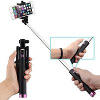 Selfie Stick, Tech Savory 3-in-1 Self-Portrait Monopod Extendable Wireless Bluetooth Selfie Stick with Built-in Bluetooth Remote Shutter with Adjustable Phone Holder for iPhones, and All Androids