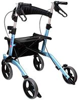 Upright Posture Rolling Walker Foldable, Drive Medical Four Wheel Walker Rollator, Compact Rolling Walker - Rollator Used for Seniors Walking,Blue