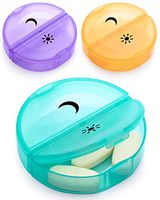 Small Am Pm Pill Box 3 pcs,Cute Travel Pill Case Portable for Pocket Purse