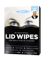 All Natural Saline Eyelid Wipes. Perfect Makeup Remover and Eyelid Cleanser for People with Sensitive Eyes, who Suffer from Dry, Irritated Eyes, Also Helps Maintain Good Ocular Hygiene. 1 Box of 20
