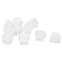 USB Type B Female Anti Dust Stopper Cover Cap Protector 10 Pcs Clear