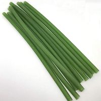 Biodegradable Rice Straws - 100% Natural Organic Eco Friendly Disposable Drinking Straws - Perfect Alternative to Plastic, Paper, Metal, Glass & Bamboo Straws (Green, 6.5mm)