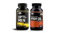OPTIMUM NUTRITION Opti-Men High Potency Multi-Vitamin 90 Count + Fish Oil 100 Count Soft gels