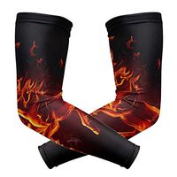 LEVEIS Flame Horse Arm Sleeves UV Protection for Men Women Sunblock Protective Gloves Running Golf Cycling Driving Long Arm Cover 1 Pair