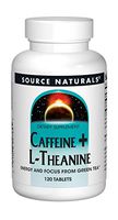 Source Naturals Caffeine + L-Theanine, 120 Tablets