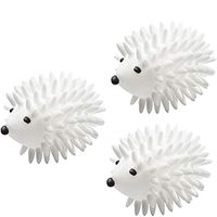 heavKin 3Pcs Cute Hedgehog Drying Balls Reusable Washing Machine Laundry Anti Static Ball (White, 9 x 6.5 x 6.5 cm/ 3.54 x 2.56 x 2.56 inch)