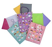 Cat Party with Hats Gift Bags Set of 3 Large Silver Foil Embellished