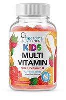 Doctors Finest Multivitamin Gummies for Kids, Vegetarian, GMO-Free & Gluten Free, Great Tasting Fruit Flavors Pectin Chews w/Vitamins A, C, D, E, 6 Different B Vitamins, 120 Count [60 Doses]