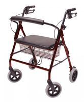 umex Walkabout Imperial Hemi Four-Wheel Rollator, Burgundy, 1EA