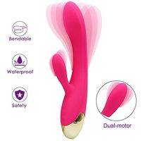 LED Personal Massager with USB Rechargeable Battery, Portable Handheld Powerful Waterproof Vibrador-for Back Neck Shoulder (Pink)