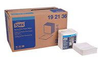 Tork 192136 Heavy-Duty Paper Wiper, 1/4 Fold, 1-Ply, 12.5" Width x 13" Length, White (Case of 16 Packs, 56 per Pack, 896 Towels)