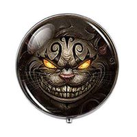 New Cheshire Cat - Art Photo Pill Box - Charm Pill Box - Glass Candy Box