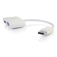 C2G 28274 Mini Displayport Male to 4K UHD HDMI or VGA Female Adapter Converter, White (8 Inches)