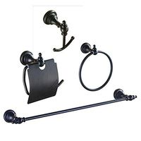 AQJD Solid Brass Bathroom Hardware Accessories Oil Rubbed Bronze Wall Mount Bathroom Accessory,Antique