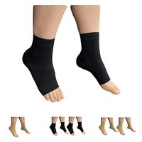 HealthyNees Open Toe Ankle 20-30 mmHg Compression Wide Big Foot Swelling Sleeve (Black, 2XL)
