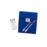 Glucology™ Insulin Cooling Wallet Pouch | No Ice Pack or Batteries Needed | New Innovative Technology | Perfect for Travel | Medium Vial Pouch, Blue