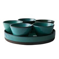 BLWX - Creative right angle plate combination cutlery tray pizza plate fruit bowl 6 piece combination tableware bowl