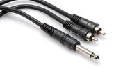 Brand New Hosa Cyr-101 1 M 1/4" Ts to 1/4" Dual RCA Y Cable
