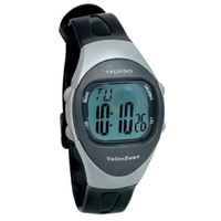 Ladies 4 Alarm Talking Watch Black Silver