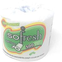 12 Rolls of 3-Layer Environmentally Friendly Roll Toilet Paper, Unbleached Kitchen Tissue Paper, White, (Case of 12 Rolls, 1000 Per Roll, 12000 Towels) (Green)