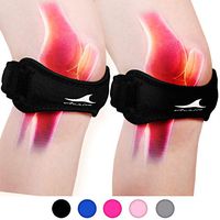 Achiou 2 Pack Patellar Tendon Support Strap, Knee Pain Relief with Silicone Adjustable Knee Band, Brace Stabilizer for Gym, Running, Hiking, Weight Lifting, Basketball, Volleyball