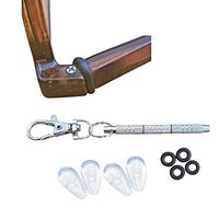 AM Landen Eyeglass Repair Kit Eyeglass Grips Hinge Tighteners 2 Pairs 17mm Push-in Nose Pads 1 Screwdriver