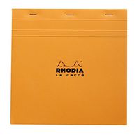 Rhodia Le Carre Head Stapled Pad, 210 x 210 mm, Square Ruling - Orange