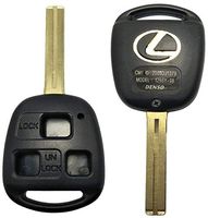 1 Case per order HYQ12BBT / HYQ1512V For Lexus -Remote Key, Keyless Replacement Case 3 Button Short Blade Shell Pre-Cut by key code - Make sure you providing us with your KEY CODE