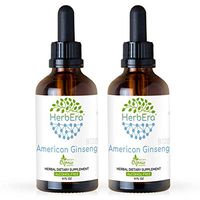 American Ginseng B120 (2pcs) Alcohol-Free Herbal Extract Tincture, Super-Concentrated American Ginseng (Panax Quinquefolius) Dried Root (2x4 fl oz)
