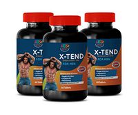 Testosterone Booster with tribulus - X-TEND - Enhancement Pills for Men - tribulus terrestris Natural for Men - 3 Bottles 180 Tablets