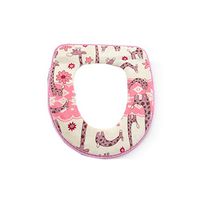 Cute Toilet Seat Cushion Plush Thickened Closestool Washable Soft Warmer Mat Cover Pad Pink