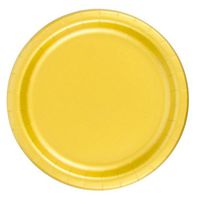 48 Plates 10.25" Paper Dinner Lunch Plates Wax Coated - Harvest Yellow