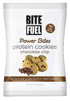 BITE FUEL Power Bites High Protein Cookies, Non GMO, Gluten Free, Low Carb - Chocolate Chip Cookies, 3 Oz (Pack of 8)